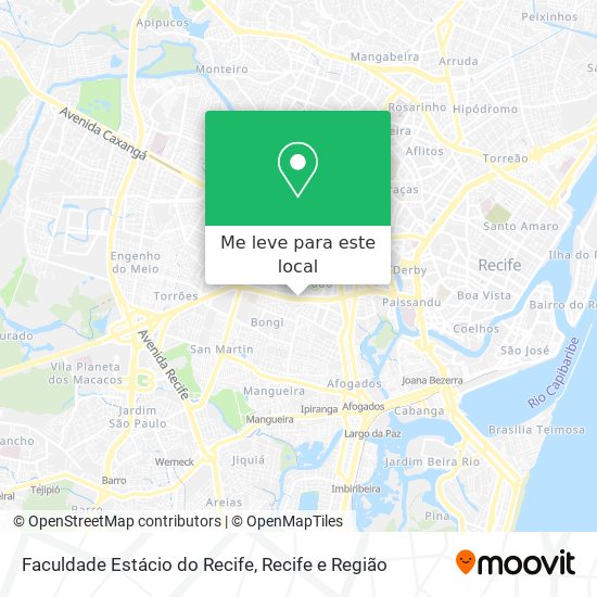 Faculdade Estácio do Recife mapa