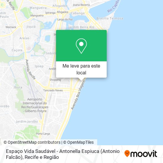 Espaço Vida Saudável - Antonella Espiuca (Antonio Falcão) mapa