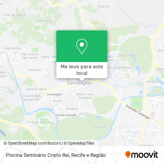 Piscina Seminário Cristo Rei mapa