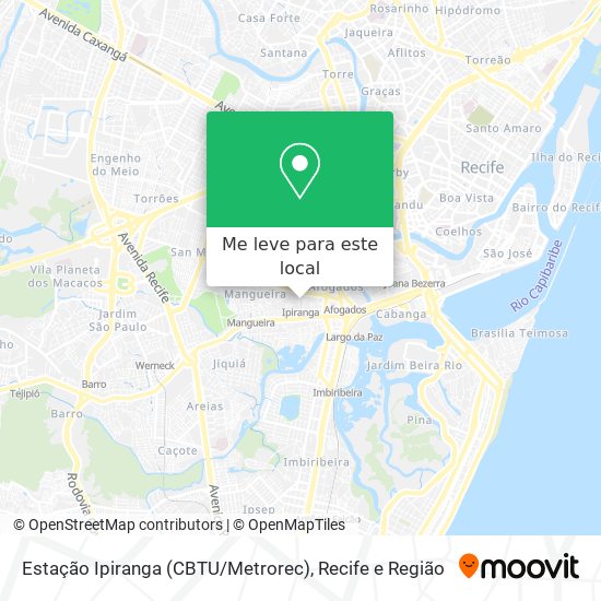 Estação Ipiranga (CBTU / Metrorec) mapa