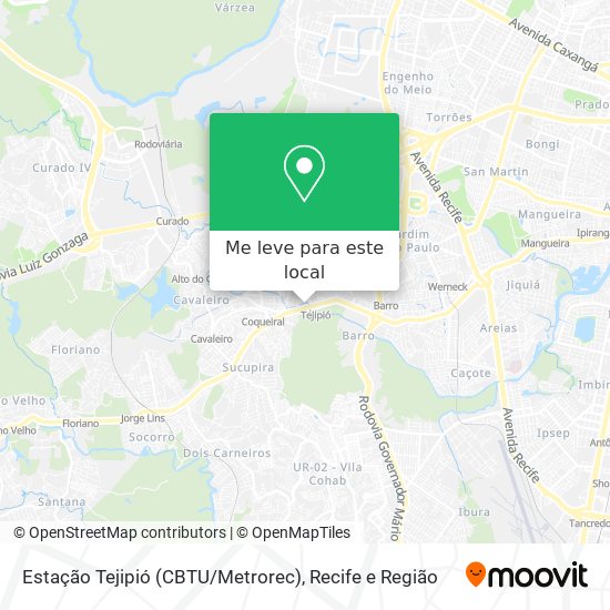 Estação Tejipió (CBTU / Metrorec) mapa