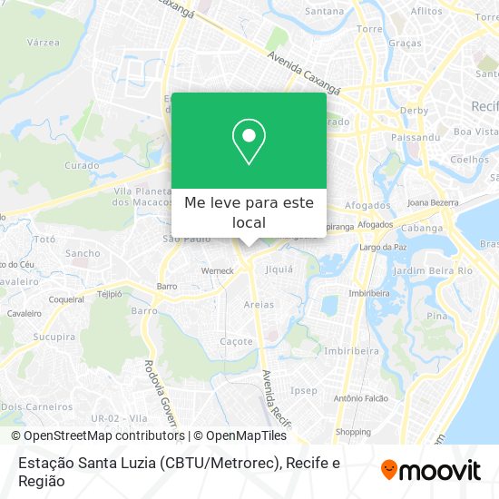 Estação Santa Luzia (CBTU / Metrorec) mapa