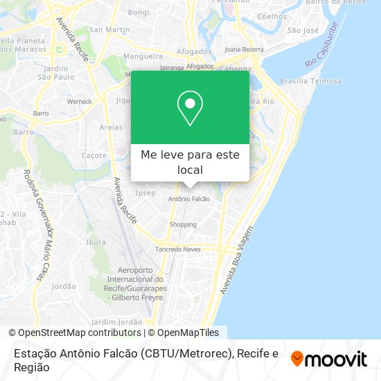 Estação Antônio Falcão (CBTU / Metrorec) mapa