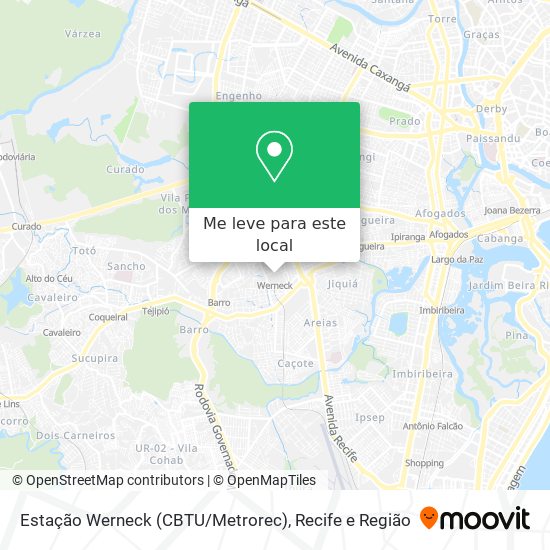 Estação Werneck (CBTU / Metrorec) mapa