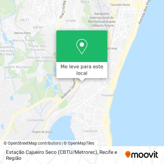 Estação Cajueiro Seco (CBTU / Metrorec) mapa