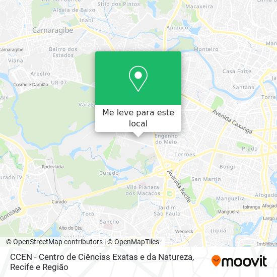 CCEN - Centro de Ciências Exatas e da Natureza mapa