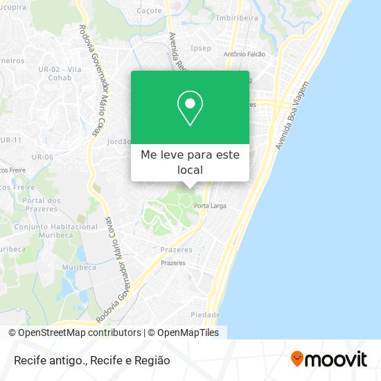 Recife antigo. mapa