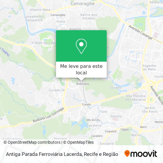 Antiga Parada Ferroviária Lacerda mapa