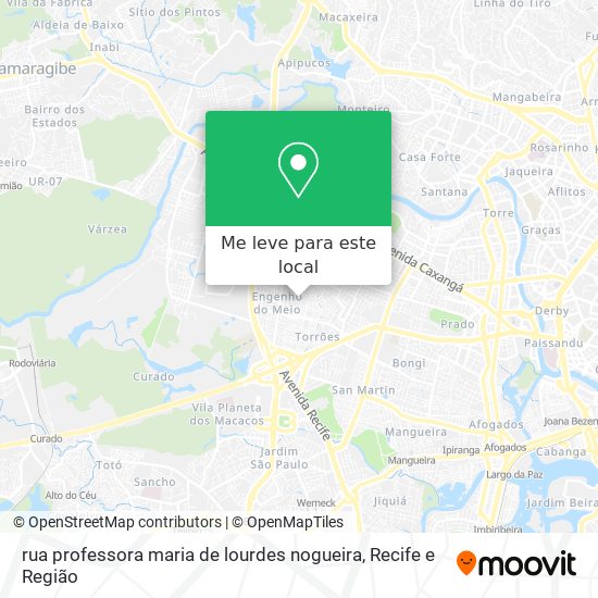 rua professora maria de lourdes nogueira mapa