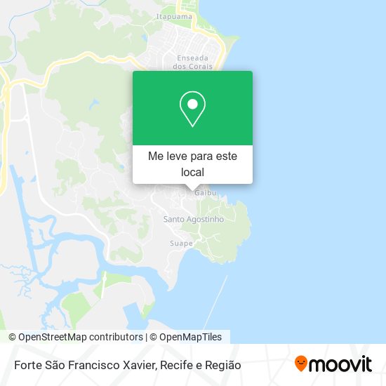 Forte São Francisco Xavier mapa
