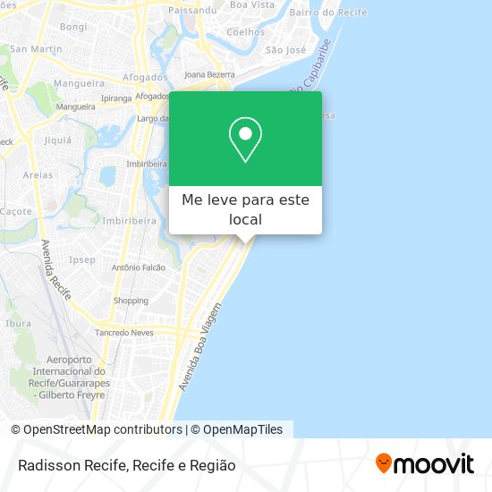 Radisson Recife mapa