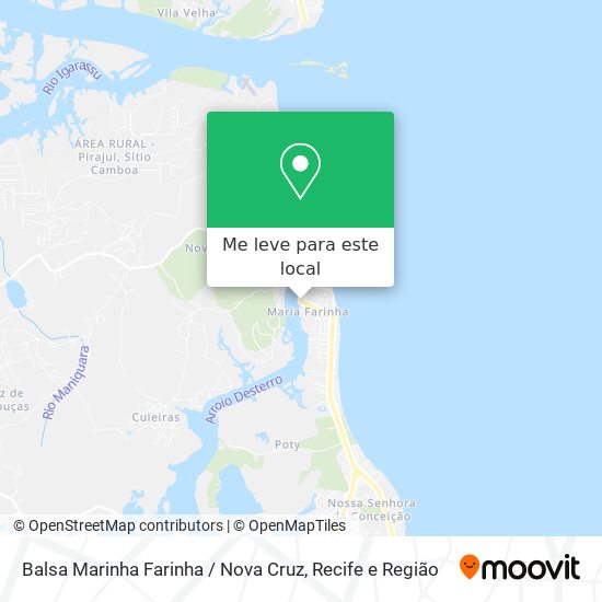 Balsa Marinha Farinha / Nova Cruz mapa