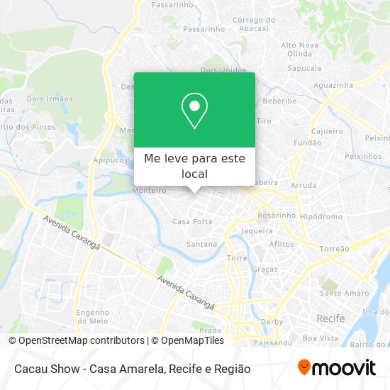 Cacau Show - Casa Amarela mapa