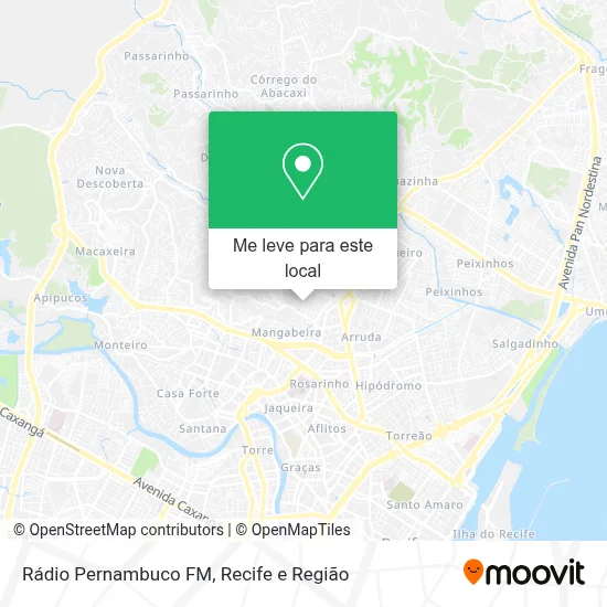 Rádio Pernambuco FM mapa