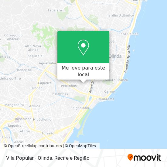 Vila Popular - Olinda mapa
