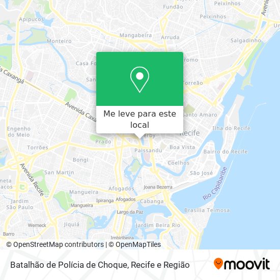 Batalhão de Polícia de Choque mapa