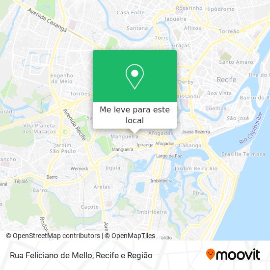 Rua Feliciano de Mello mapa