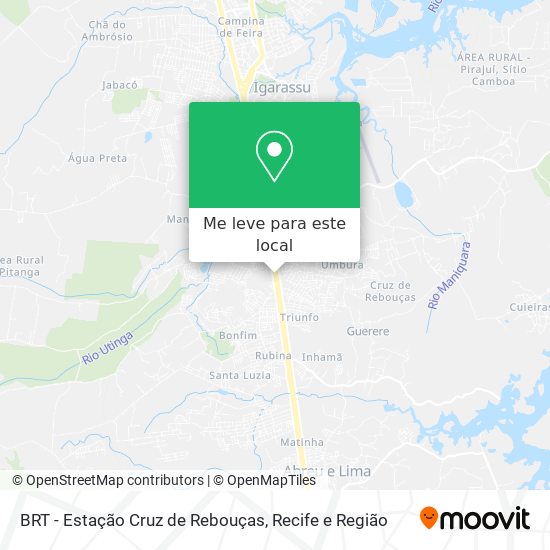 BRT - Estação Cruz de Rebouças mapa