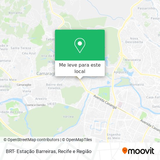 BRT- Estação Barreiras mapa