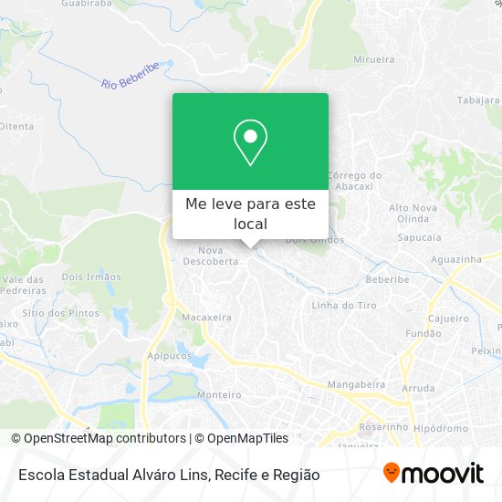 Escola Estadual Alváro Lins mapa