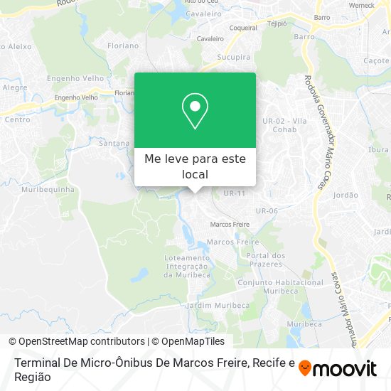 Terminal De Micro-Ônibus De Marcos Freire mapa