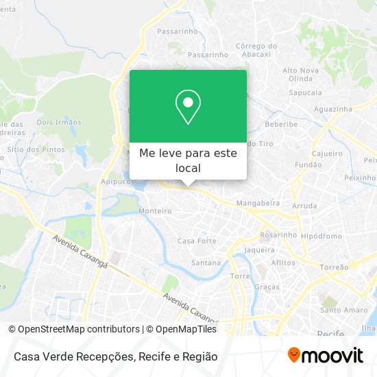 Casa Verde Recepções mapa