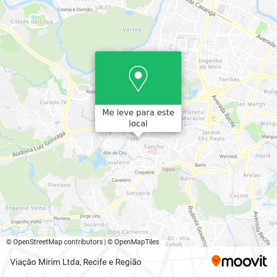 Viação Mirim Ltda mapa