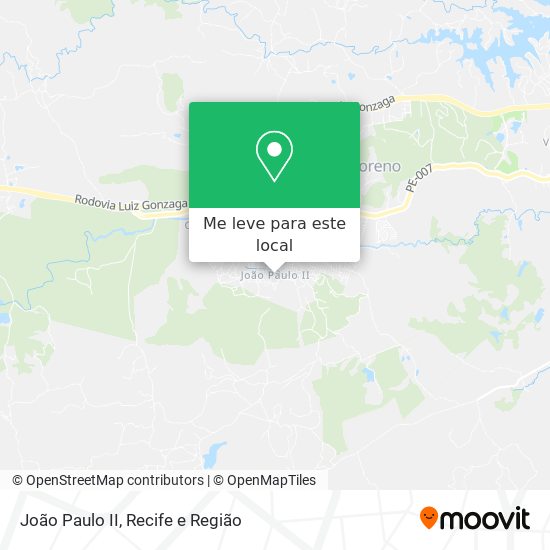 João Paulo II mapa