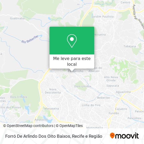 Forró De Arlindo Dos Oito Baixos mapa