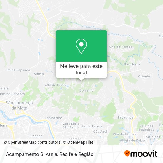 Acampamento Silvania mapa