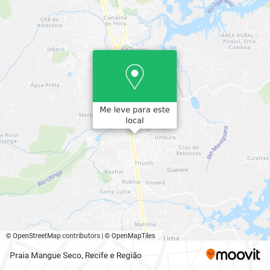 Praia Mangue Seco mapa