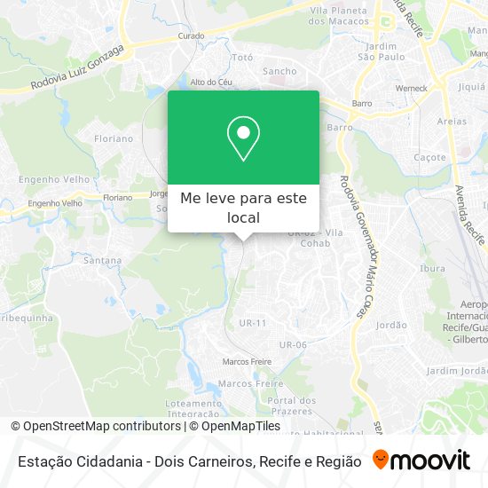 Estação Cidadania - Dois Carneiros mapa