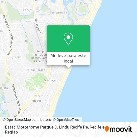 Estac Motorhome Parque D. Lindu Recife Pe mapa