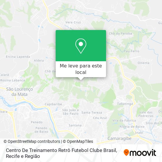 Centro De Treinamento Retrô Futebol Clube Brasil mapa