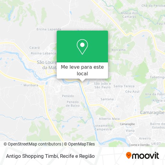 Antigo Shopping Timbi mapa