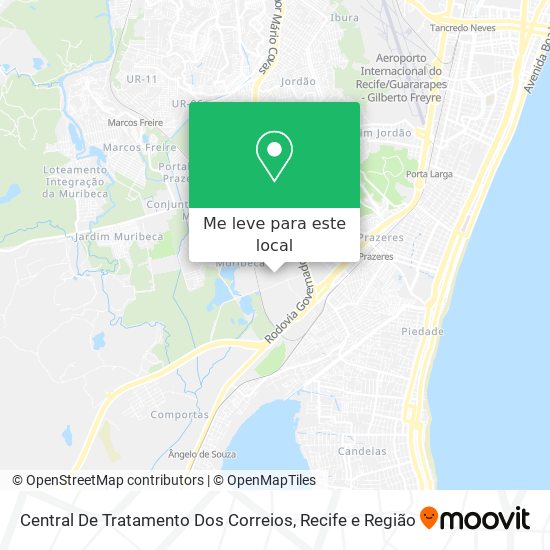 Central De Tratamento Dos Correios mapa