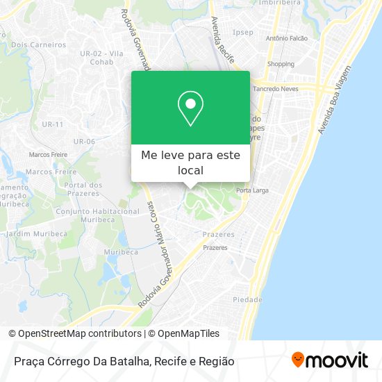 Praça Córrego Da Batalha mapa