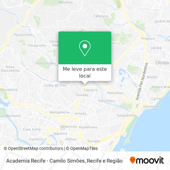 Academia Recife - Camilo Simões mapa