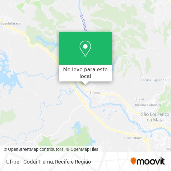 Ufrpe - Codai Tiúma mapa