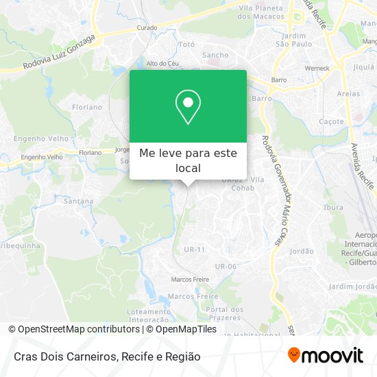 Cras Dois Carneiros mapa