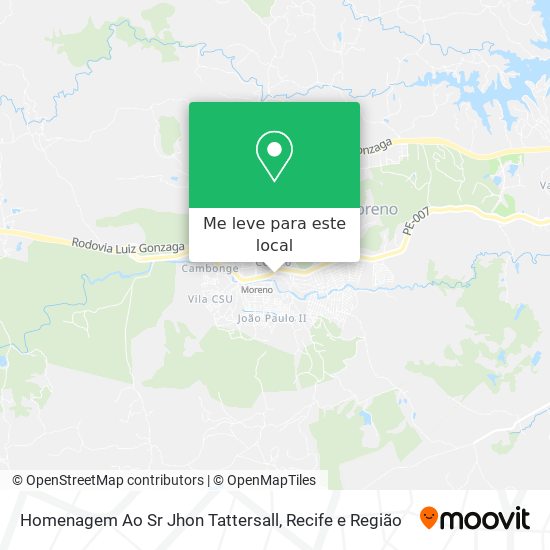 Homenagem Ao Sr Jhon Tattersall mapa