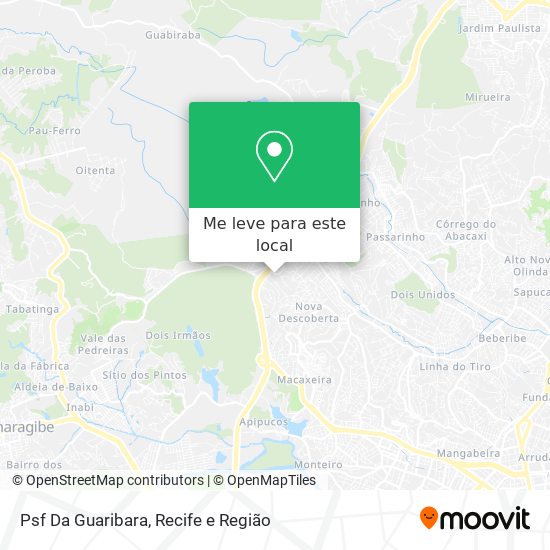 Psf Da Guaribara mapa