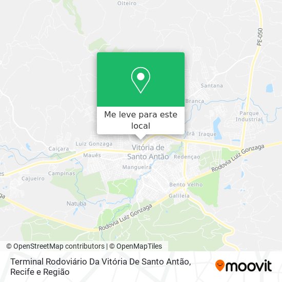Terminal Rodoviário Da Vitória De Santo Antão mapa