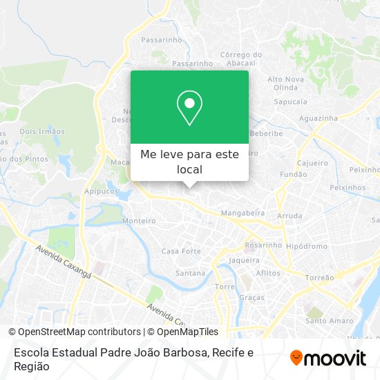 Escola Estadual Padre João Barbosa mapa