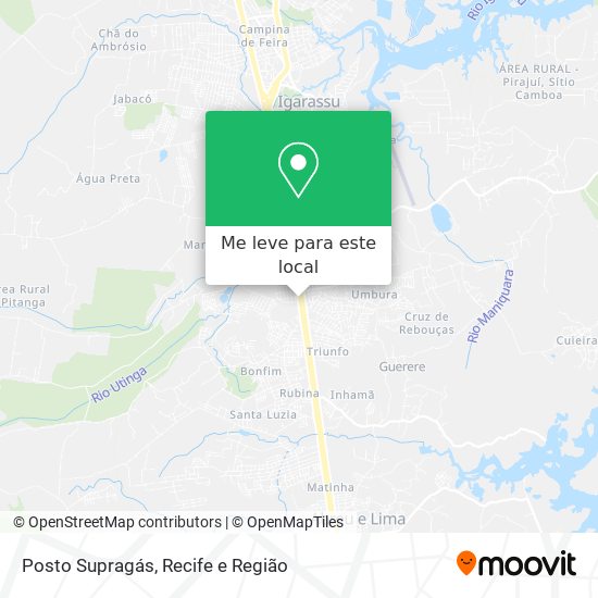 Posto Supragás mapa