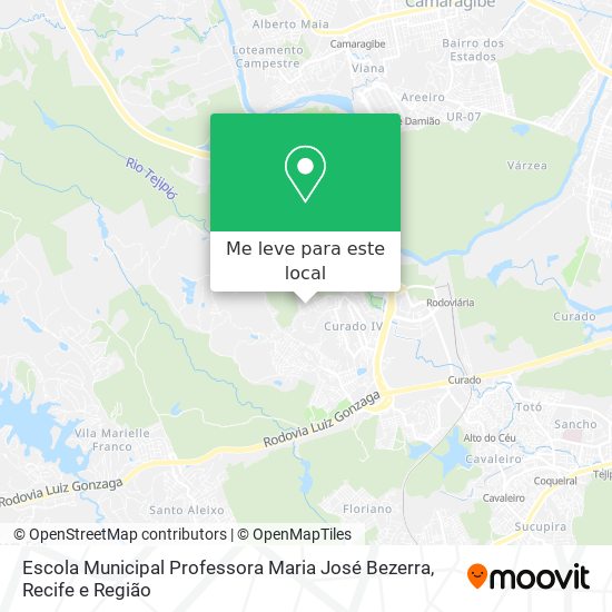 Escola Municipal Professora Maria José Bezerra mapa