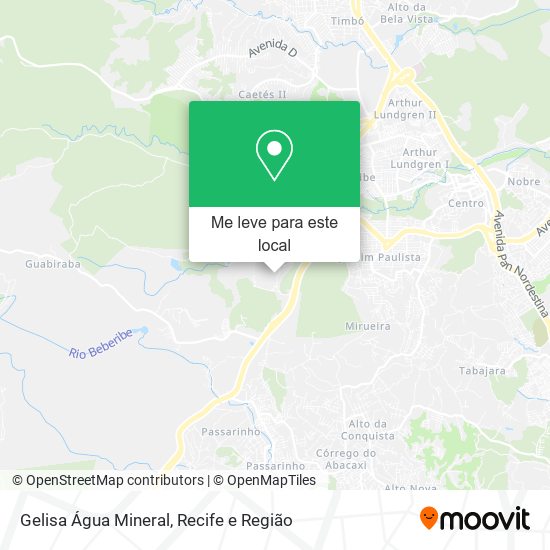 Gelisa Água Mineral mapa