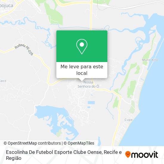 Escolinha De Futebol Esporte Clube Oense mapa