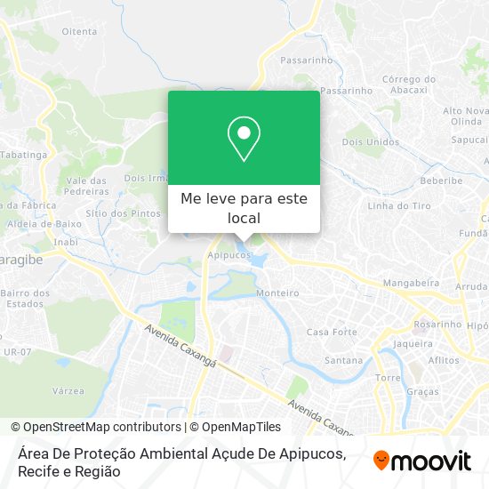 Área De Proteção Ambiental Açude De Apipucos mapa