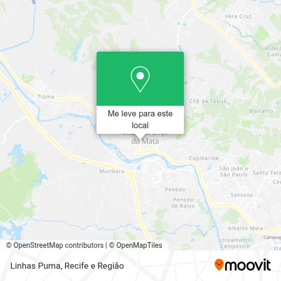 Linhas Puma mapa